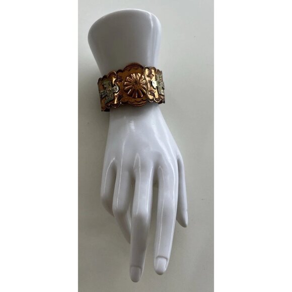 Vintage Native American Navajo Copper Thunderbird eagle Cuff Bracelet Sz 6.5” - Picture 16 of 16